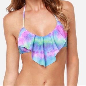 NWOT Wildfox Swim‎ Mr. Nice Guy Tie-dyed Bikini Top